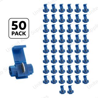 18-14 AWG Blue Snap Lock Tap Splice Connector (50 pcs/Bag)