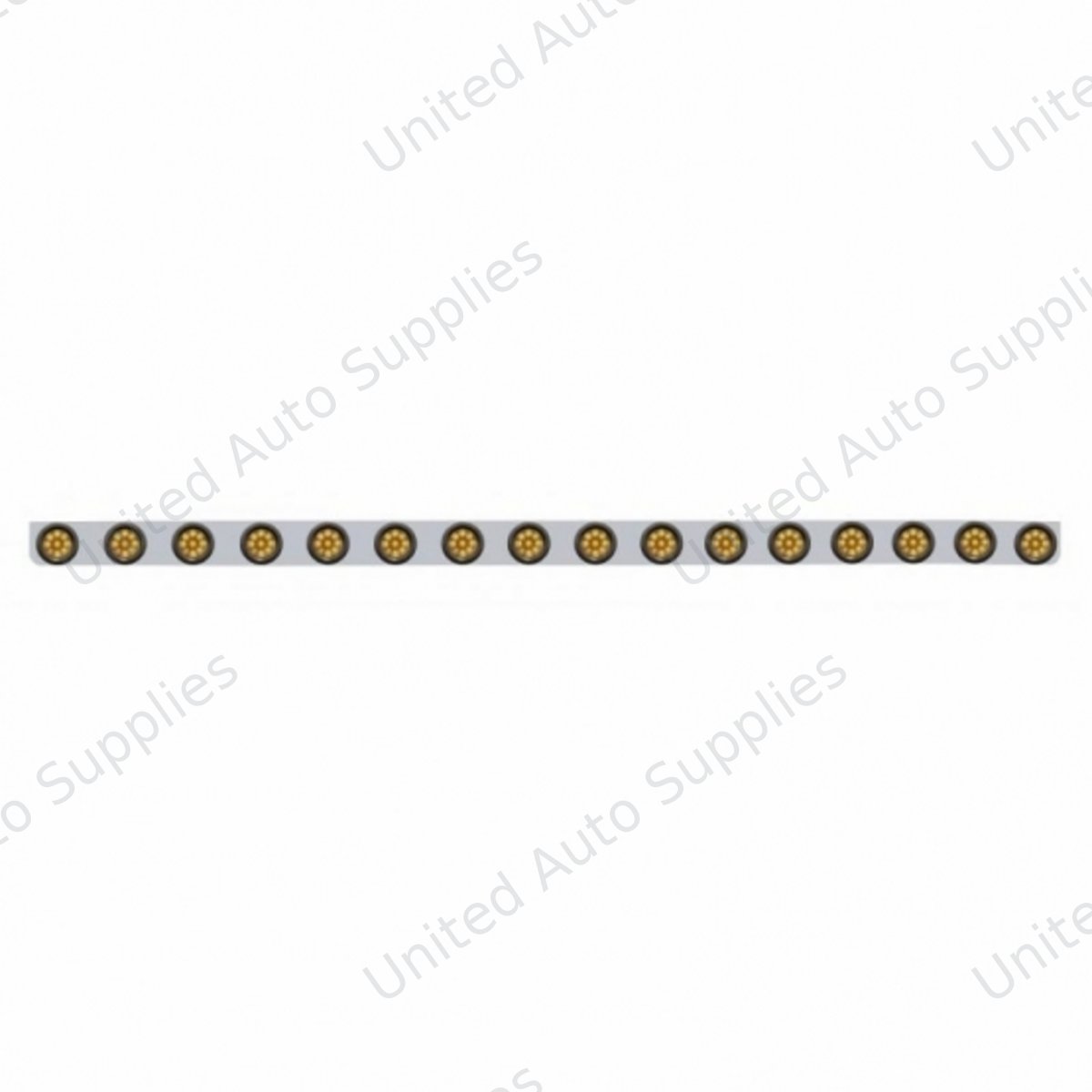 79-1/2" SS Bumper Light Bracket With 16X 9 LED 2" Reflector Light -Amber LED & Lens