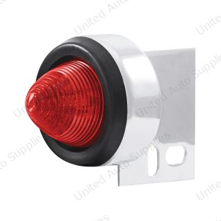 9 LED Beehive Mud Flap Hanger End Light With Grommet - Red LED/Red Lens