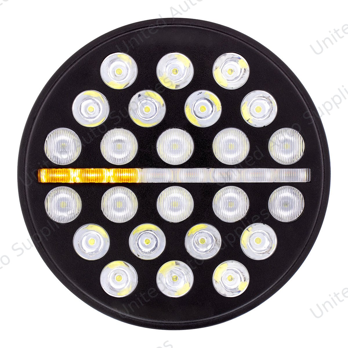 ULTRALIT - 24 High Power LED 7" Headlight With Dual Color LED Position Light Bar