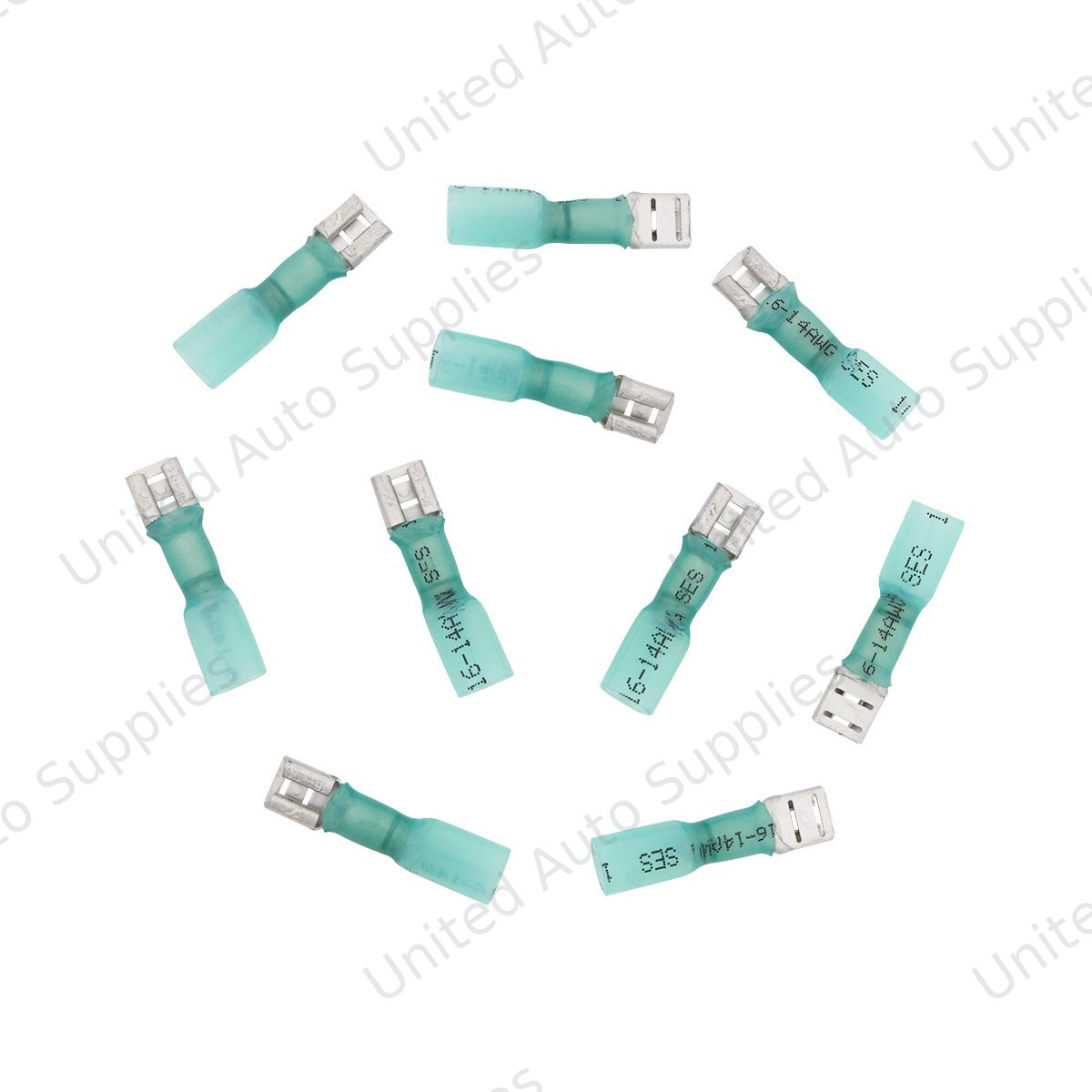 16-14 AWG .250 Tab CSS Heat Shrink FM Disconnect - Blue (10-Pack)