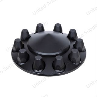 Pointed Front Axle Cover With 33mm Standard Thread-On Nut Covers - Matte Black