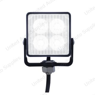 4 High Power LED Square Warning Lighthead - White LED (Bulk)