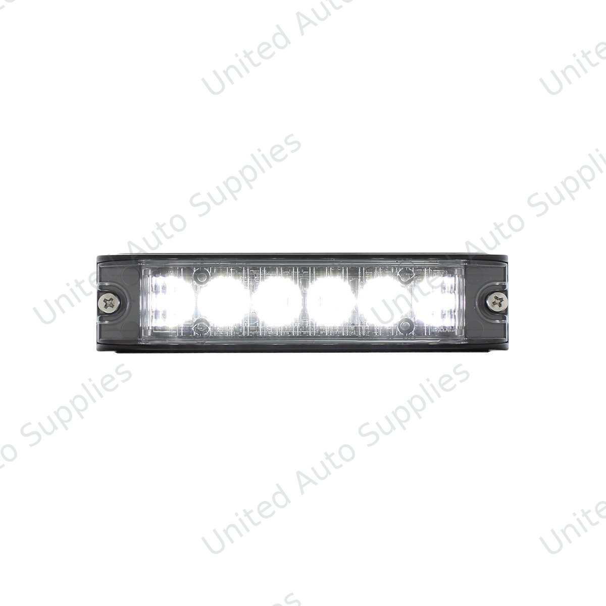 6 High Power LED Low Profile Warning Lighthead - White LED