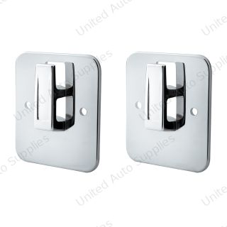 Chrome Plastic Sleeper Cab Coat Hanger Plate For Kenworth T800 (1986-2019), T660 (2008-2016) & T600 (1986-2007) (2-Pack)