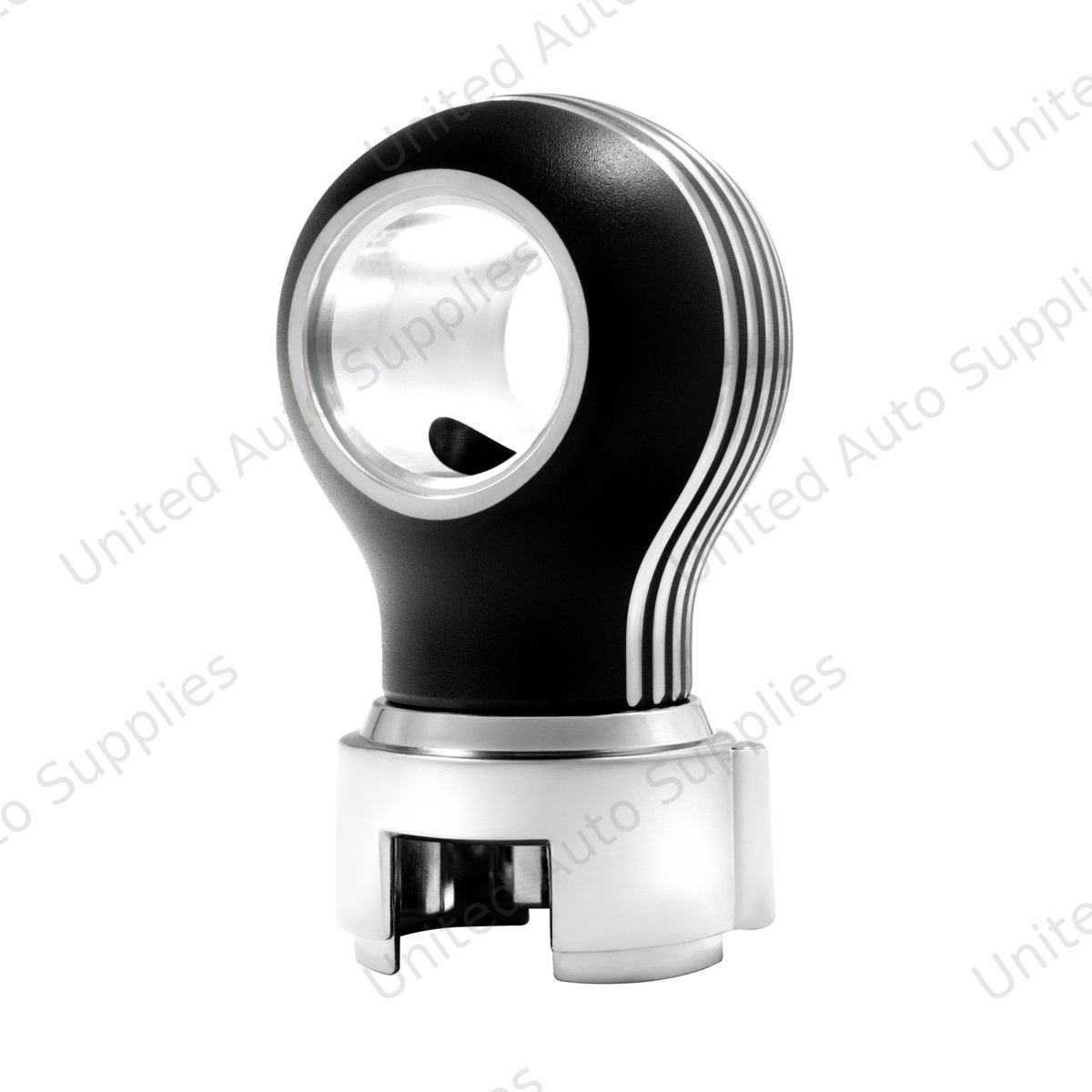 Thread-On Matte Black Carolina Gearshift Knob With LED 13/15/18 Speed Adapter-White LED