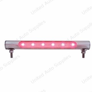 6 LED Stainless Steel Tube Light - Red LED