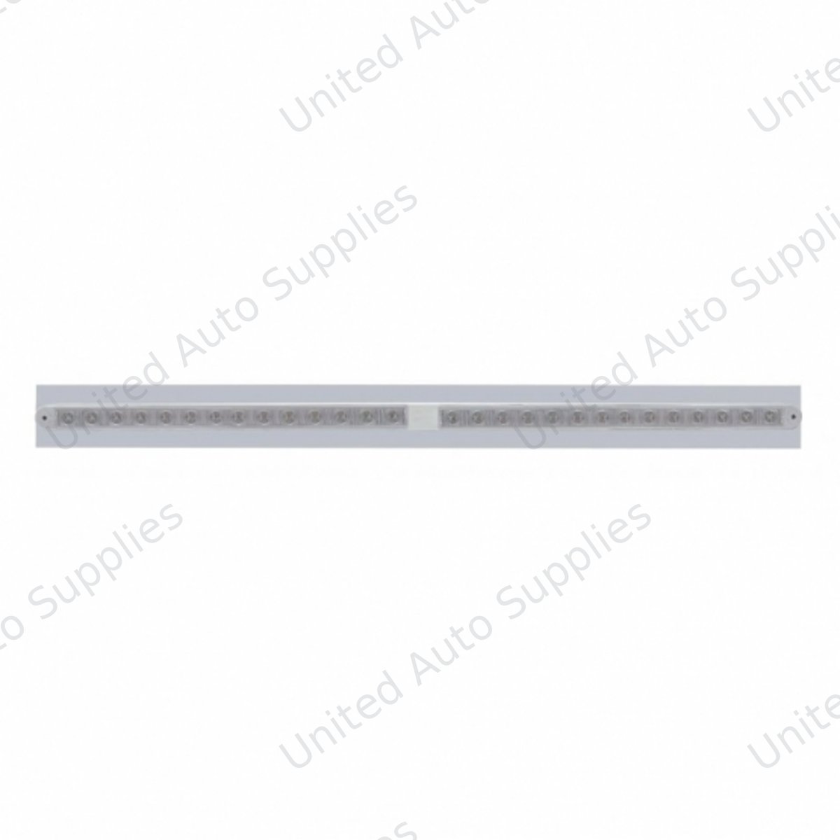 Chrome Top Mud Flap Plate With Two 14 LED 24" Light Bars - Red LED/Clear Lens (Each)