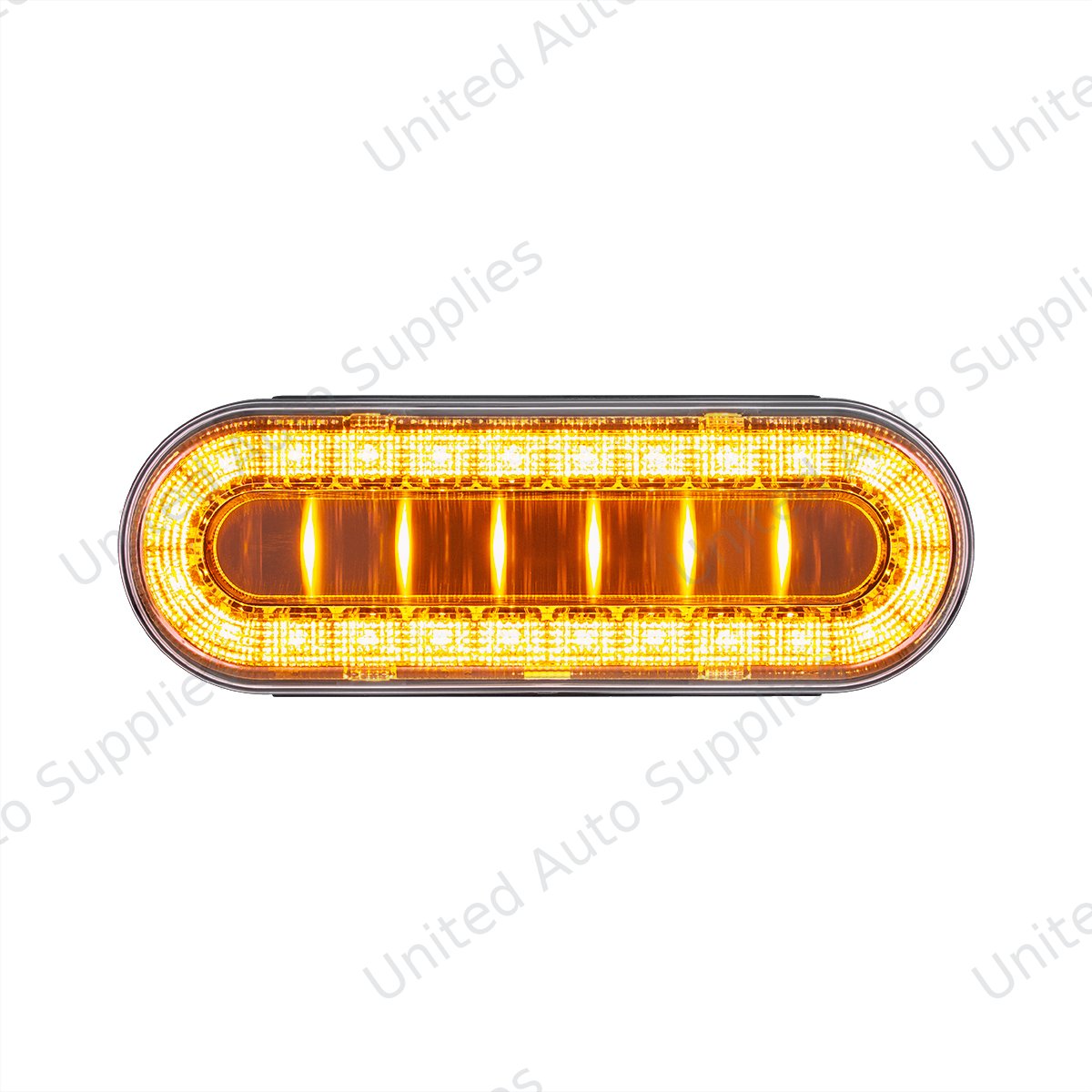 30 LED 6" Oval Lumos Light I-Series (Turn Signal) - Amber LED/Clear Lens