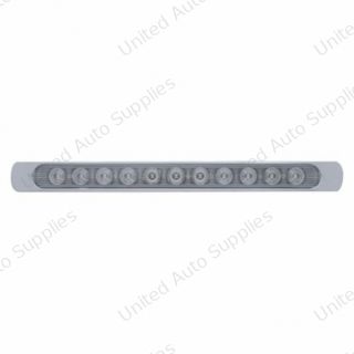 11 LED 17" P/T/C Light Bar With Chrome Bezel - Amber LED/Clear Lens