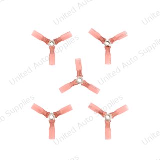 22-18 AWG 3-Way (Y) CS Heat Shrink Connector - Red (5-Pack)