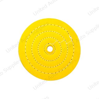 6" Yellow Treated Muslin Buff - 5/8" Arbor