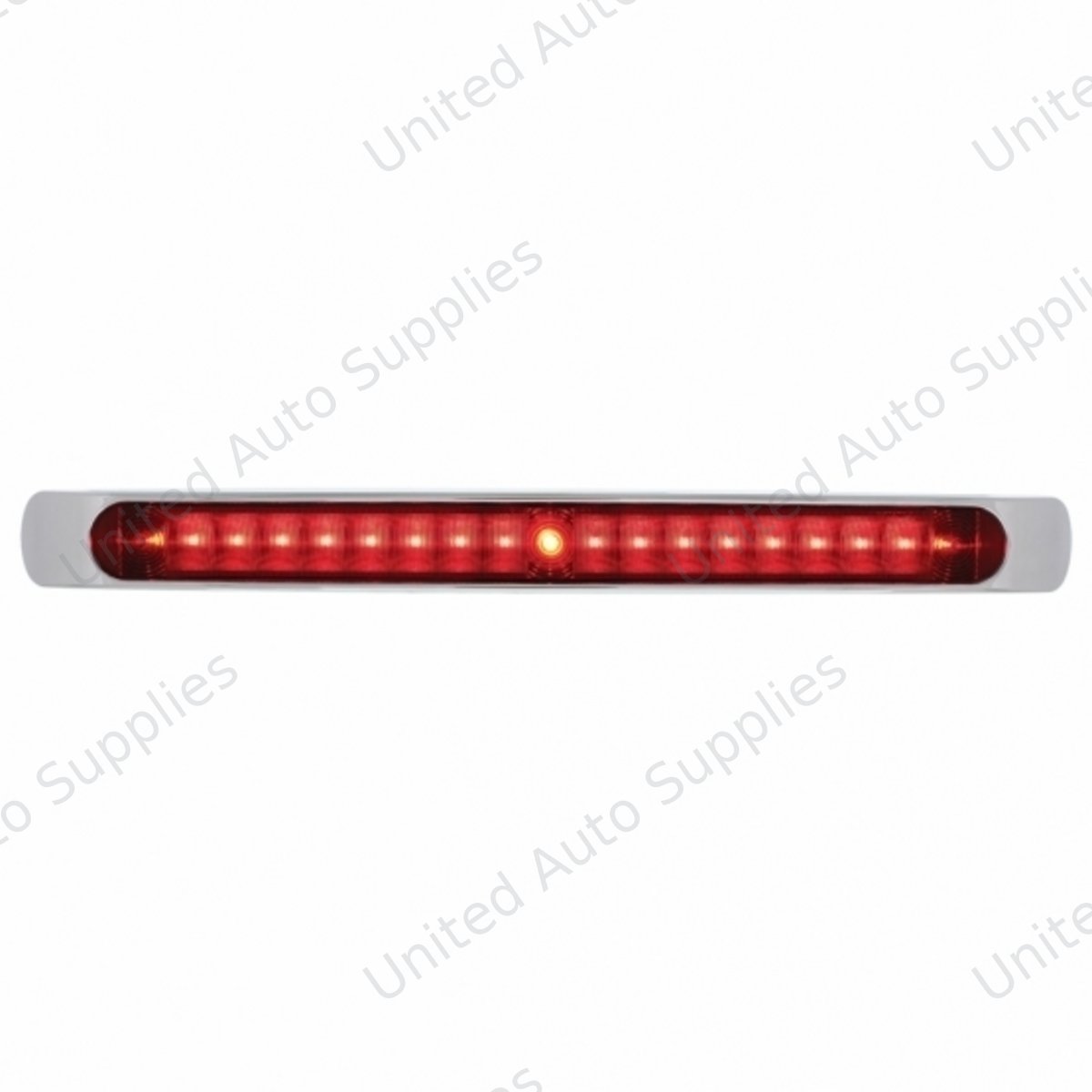 19 LED 17" Light Bar With Bezel (Stop, Turn & Tail) - Red LED/Red Lens