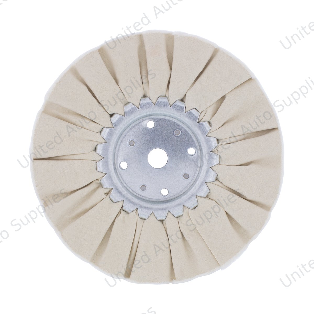 8" White Treated Airway Buff - 5/8" & 1/2" Arbor