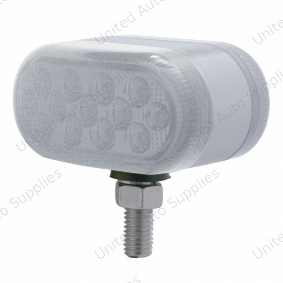26 LED Dual Function Reflector Double Face Oval Light - Amber & Red LED/Clear Lens
