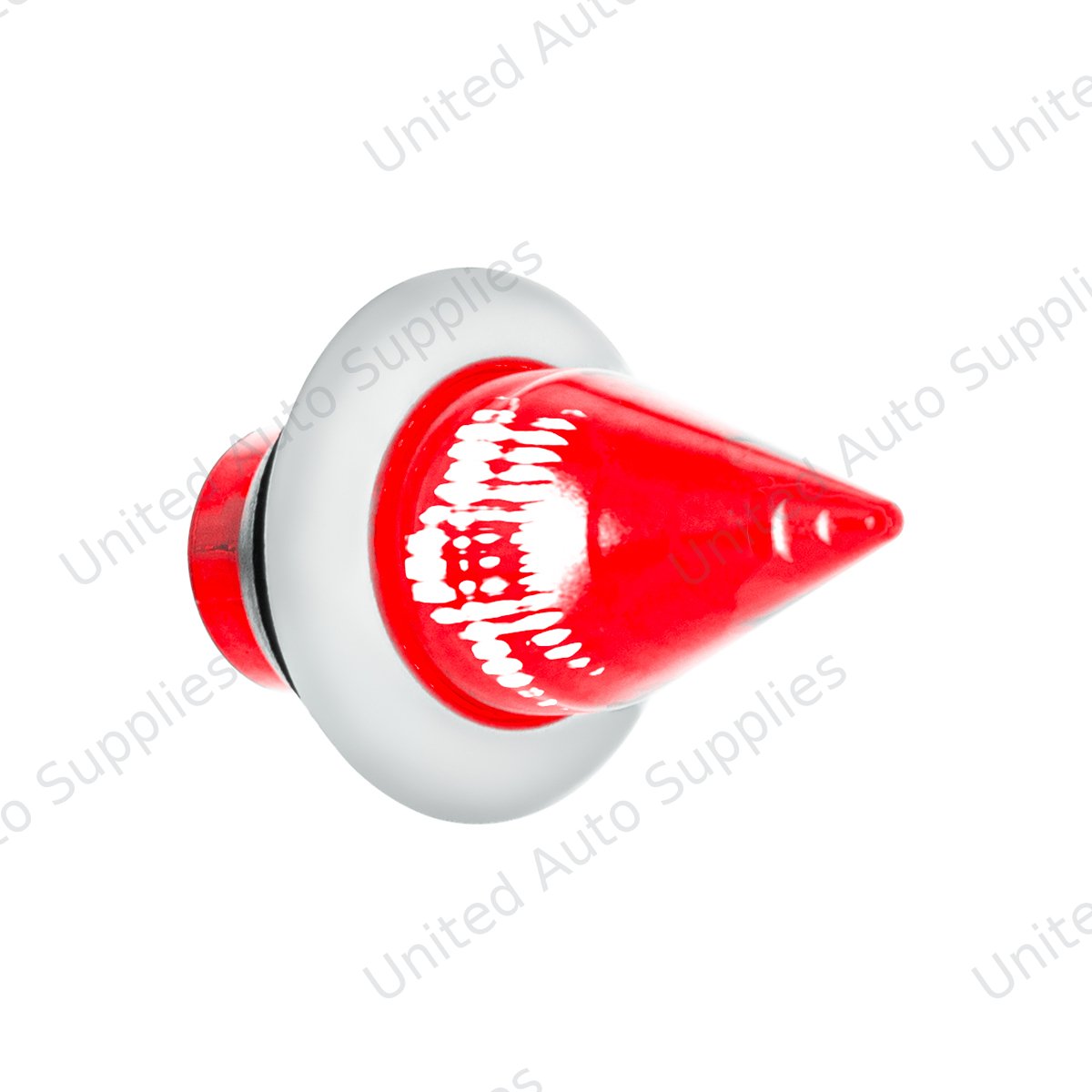 4 LED Dual Function 3/4" Mini Spike Clearance/Marker Light With SS Bezel - Red LED/Red Lens