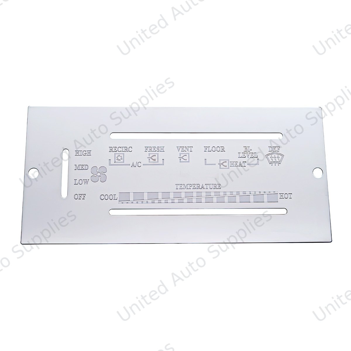 1987-1995 Peterbilt Stainless A/C Control Plate