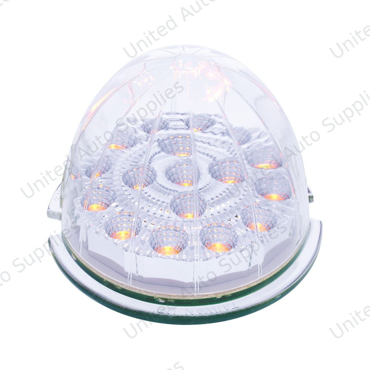 17 LED Dual Function Reflector Cab Light - Amber LED/Clear Lens