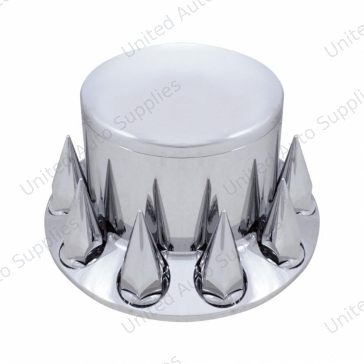 Dome Rear Axle Cover With 33mm Spike Thread-On Nut Covers - Chrome