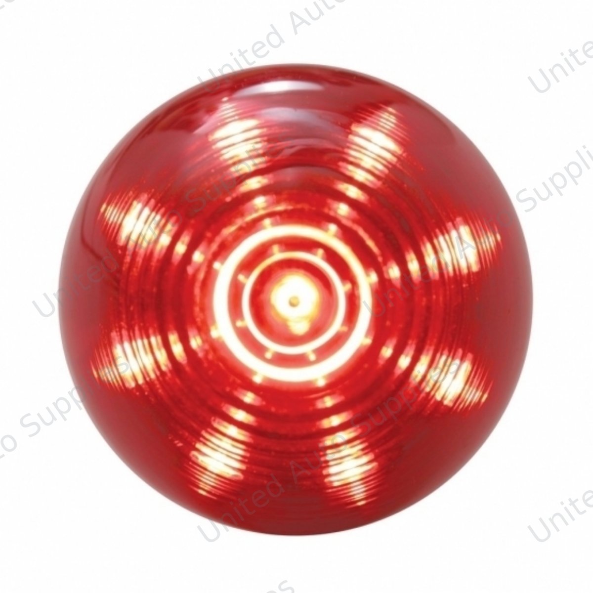 9 LED 2" Round Beehive Light (Clearance/Marker) - Red LED/Red Lens