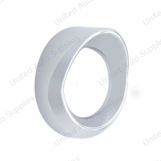 Chrome Plastic Oil Pressure Gauge Cover With Visor For Peterbilt 359
