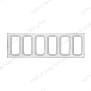Chrome Plastic Dash Switch Panel Cover For International - 6 Openings