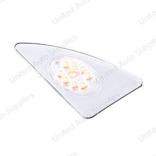 9 LED Competition Series Fender Light For 2007-2017 Kenworth T660 (Passenger) -Amber LED/Clear Lens