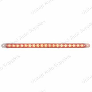 19 LED 12" Reflector Light Bar (Stop, Turn & Tail) - Red LED/Clear Lens