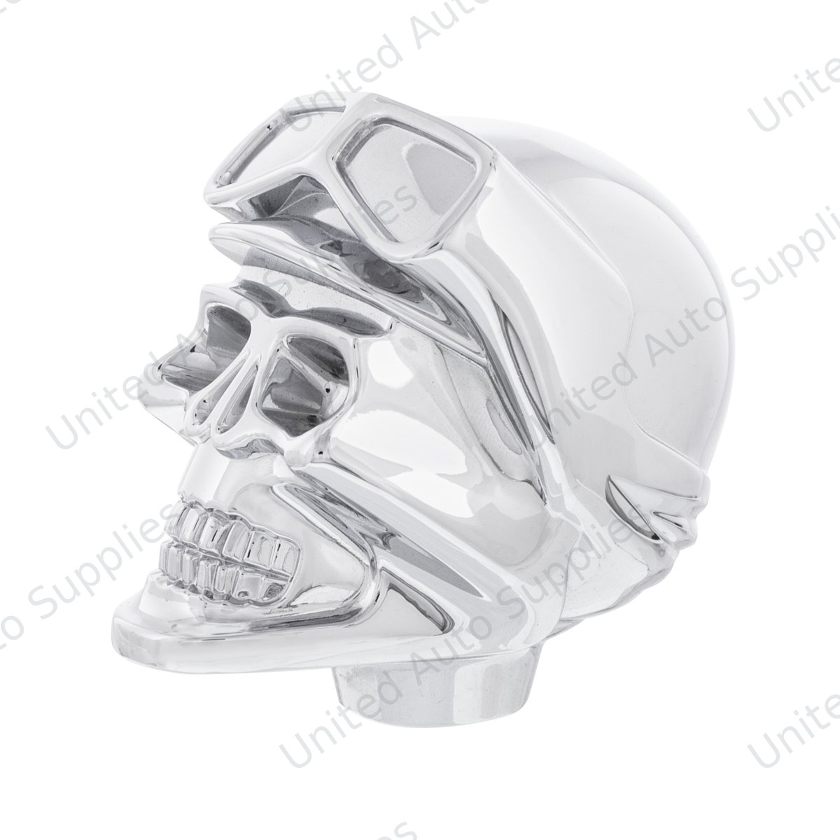 Skull Biker 1/2"-13 Thread-on Shift Knob - Chrome(Bulk)