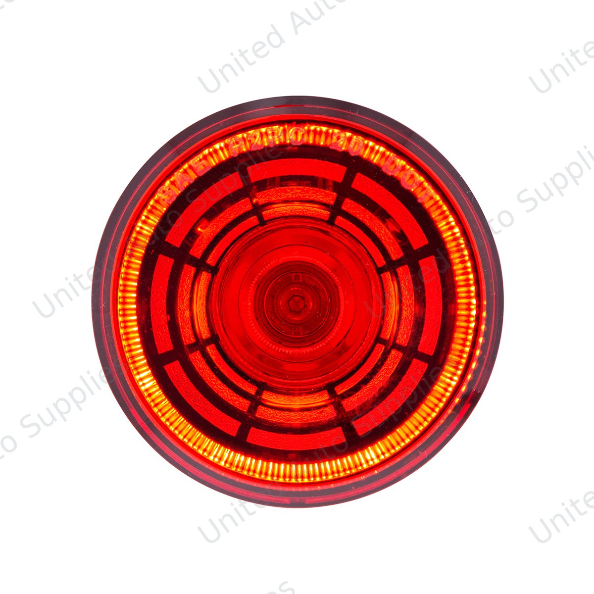 Abyss 4 LED 2" Round Clearance/Marker Light - Red LED/Red Lens