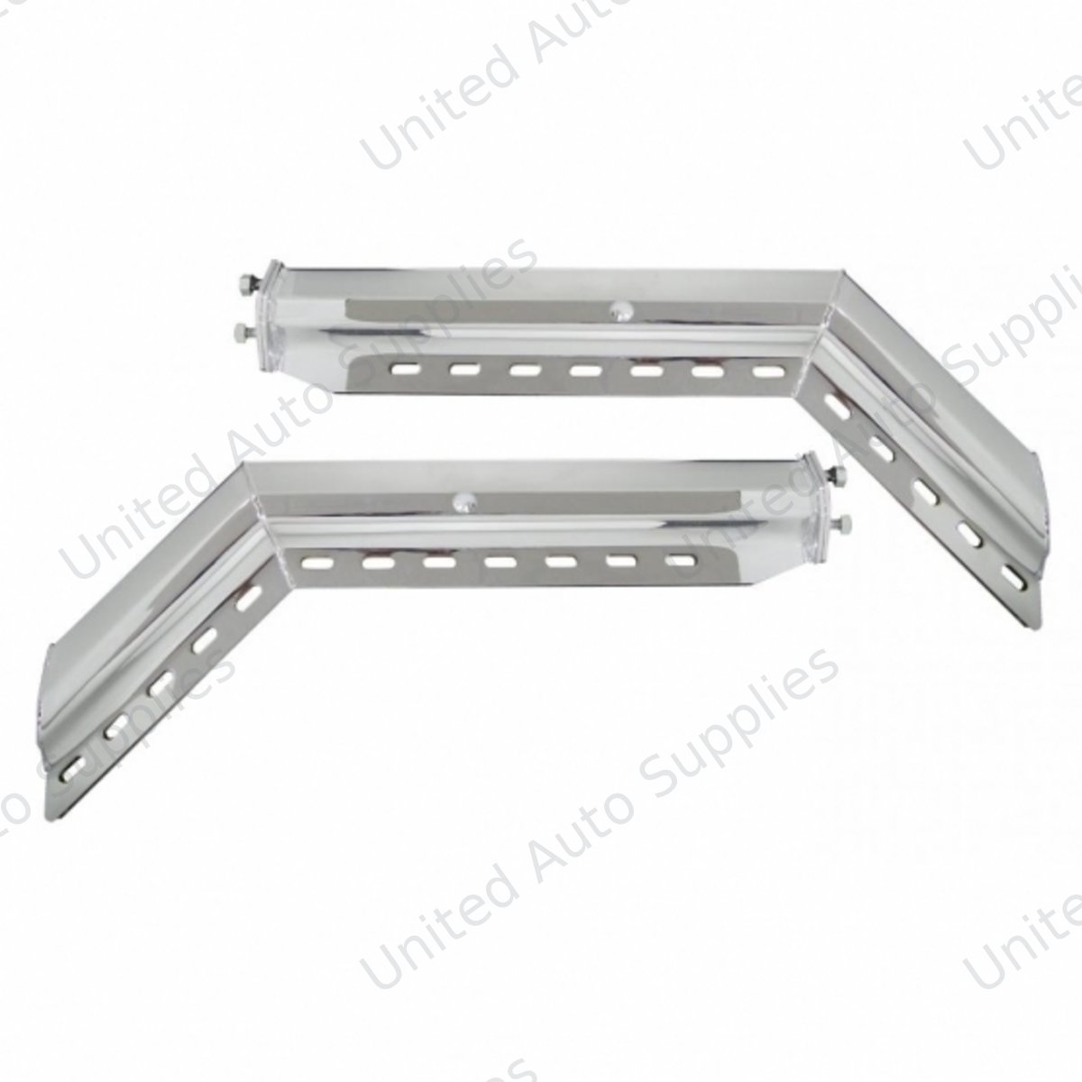 30" 430SS 45-Degree Angled Heavy Duty Mud Flap Hangers-2" Bolt Pattern (Pair)