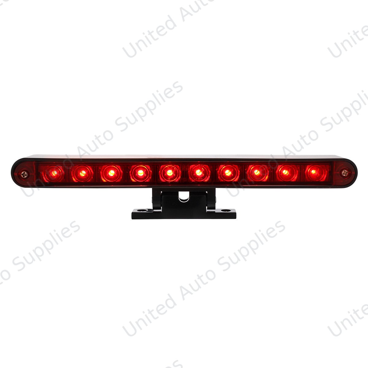 10 LED Dual Function 3rd Brake Light With Black Swivel Pedestal Base - Red LED/Red Lens