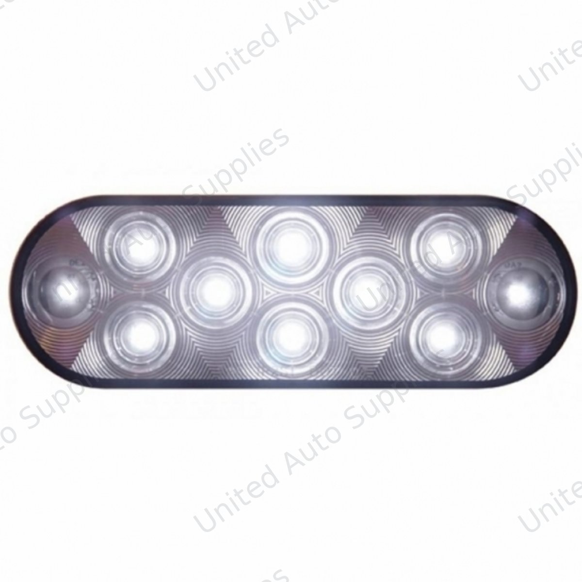 10 LED 6" Oval Auxiliary/Utility Light - White LED/Clear Lens (Bulk)