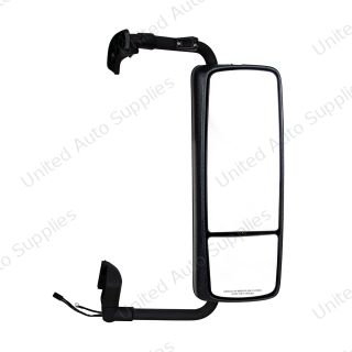 Black Heated Mirror Assembly For 2004-2012 Volvo VNL - Passenger