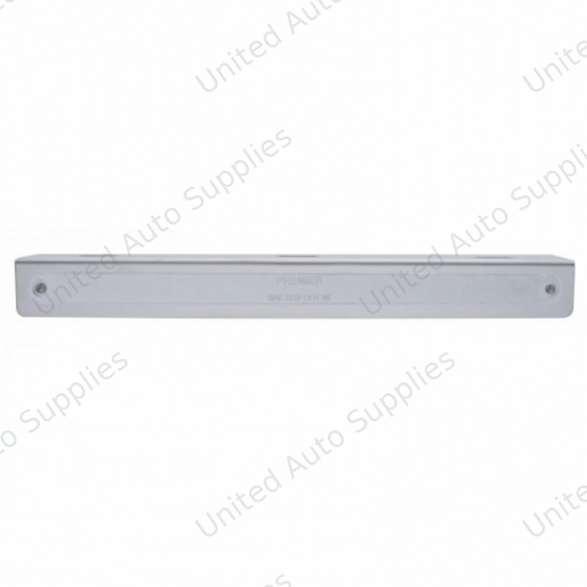 12-3/4" Stainless Light Bracket With 14 LED 12" Light Bar - Red LED/Chrome Lens