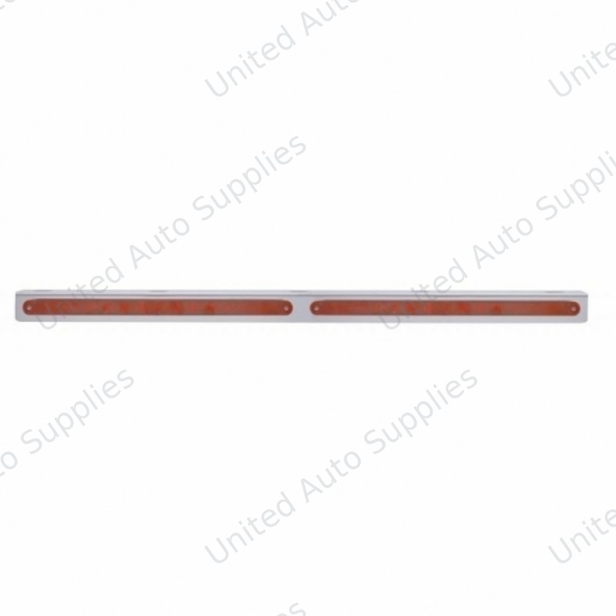 25-5/16" Stainless Light Bracket With 2X 14 LED 12" Light Bars - Red LED/Red Lens