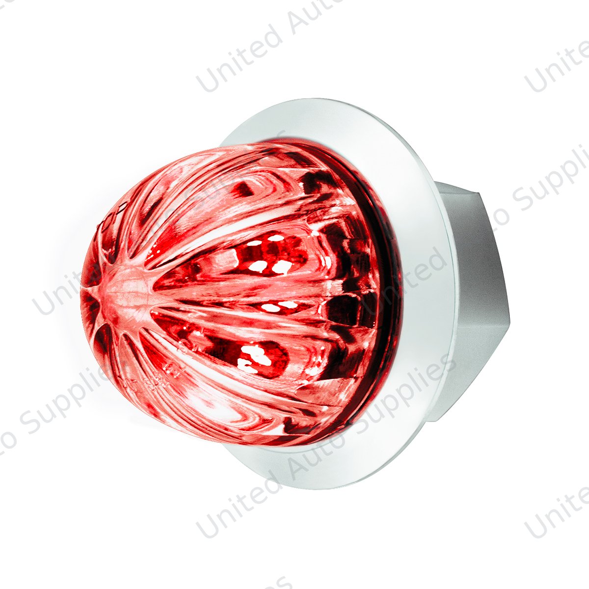 2 LED Dual Function 1-1/8" Watermelon Clearance/Marker Light - Red LED/Clear Lens