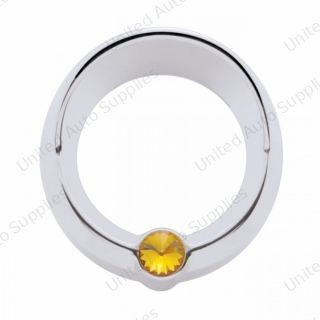 Signature Series Small Gauge Cover With Visor For Freightliner - Amber Crystal