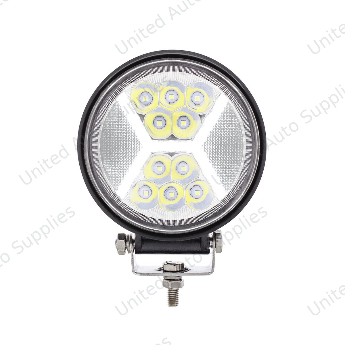 4.5" 24 High Power LED Work Light With "X" White Light Guide