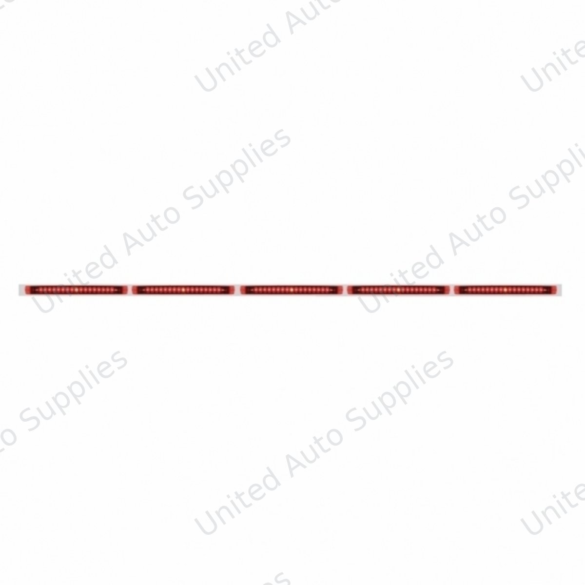 94" Stainless Steel Light Bracket - 19 LED 17-1/4" Light Bar x 5 With Red LED/Red Lens