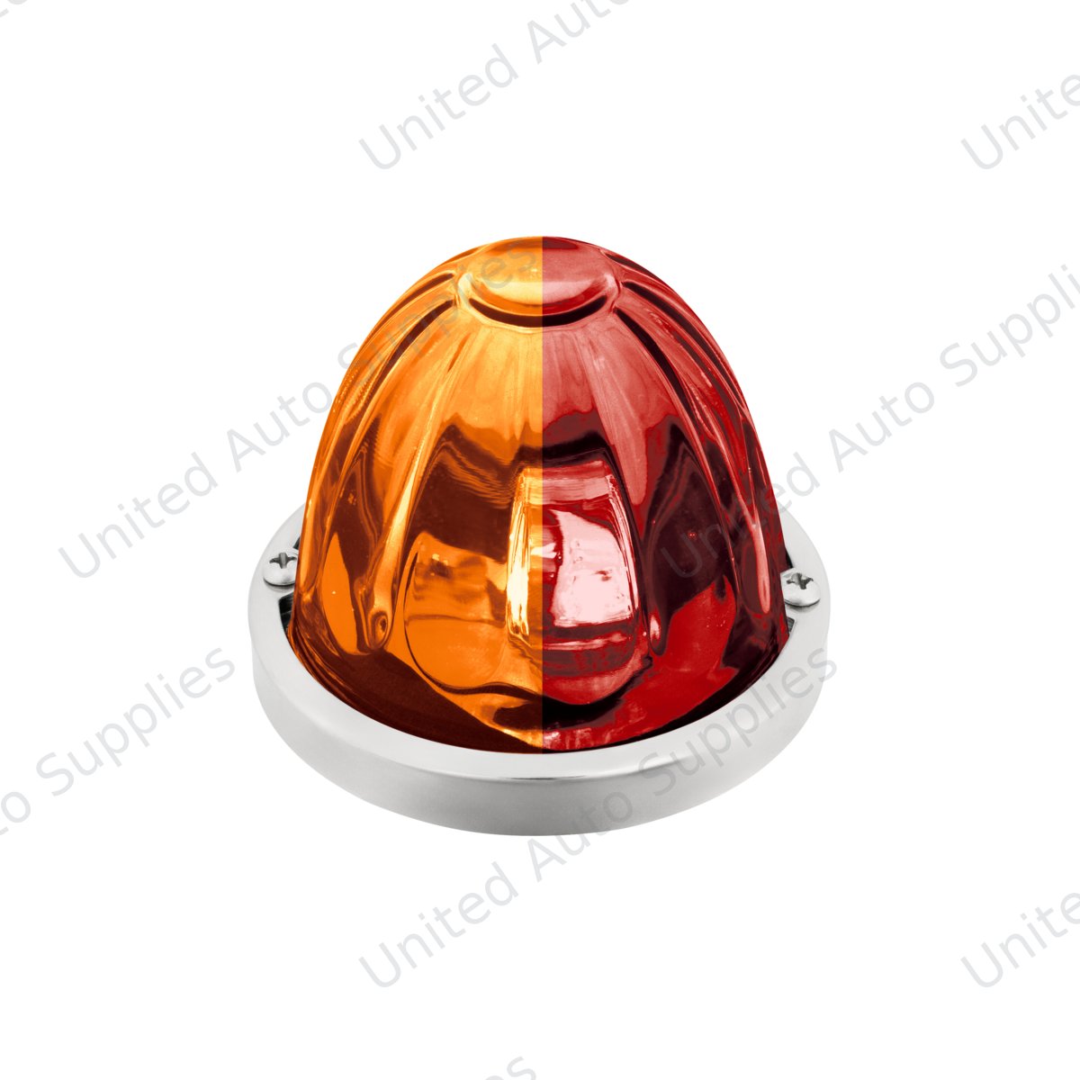 Double Fury 4 LED Dual Function Glass Watermelon Light -Amber & Red LED