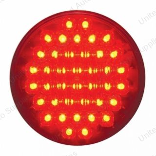40 LED 4" Round Light (Stop, Turn & Tail) - Red LED/Red Lens