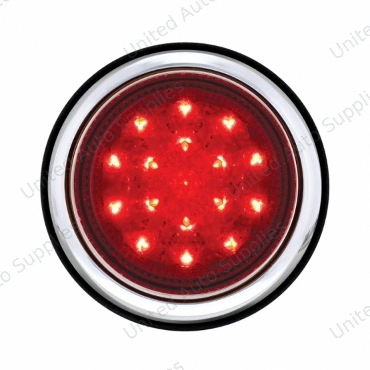 17 LED Chrome Bezel Flush Mount Tail Light
