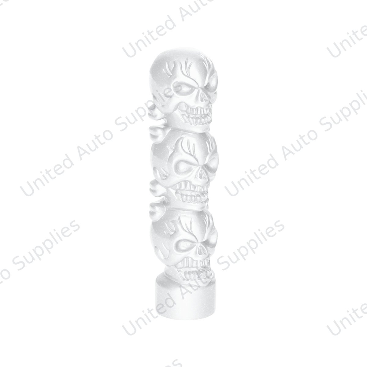 1/2"-13 Thread-On 3 Skull Candy Color Shift Knob-Pearl White