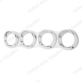 4 Gauge Cluster Cover With Visor For 2006+ Peterbilt - Horizontal
