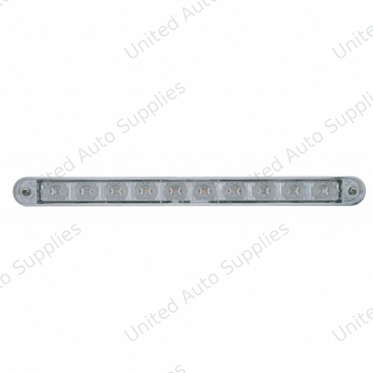 10 LED 9" Light Bar With Bezel (Stop, Turn & Tail) - Red LED/Clear Lens