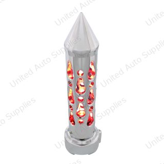 Brooklyn Spike Gearshift Knob With LED 9/10 Speed Adapter - Chrome/Red LED