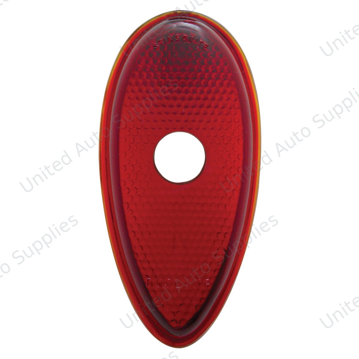 Glass Tail Light Lens With Drilled Out Center Hole For 1938-39 Ford Passenger Car