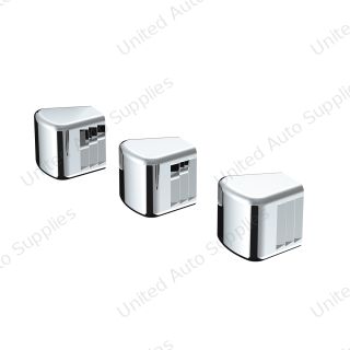 Chrome Plastic A/C & Heater Slider Control Knob For Kenworth/Freightliner - Plain (Card Of 3)