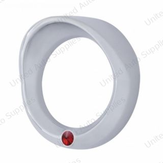 Signature Series Small Gauge Cover With Visor For 2006+ Peterbilt - Red Crystal